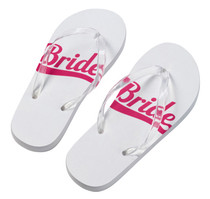 Bride Flip Flops Large
