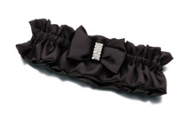 Rhinestone Garter Black