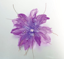 Feather Hair Clip Purple