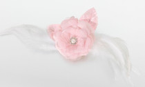 Lace Feather Hair Clip Pin Pink