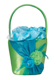 Blue Green Flower Basket