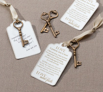 Christian Bronze Key Tags For Guest Signing