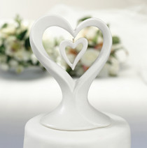 Porcelain Double Heart Cake top