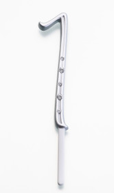 Silver Rhinestone Monogram Number 1