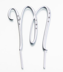 Silver Rhinestone Monogram Large Letter M