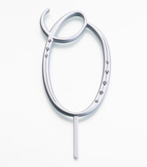 Silver Rhinestone Monogram Large Letter O