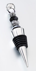 Beaded Wine Stopper Black