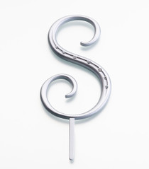 Silver Rhinestone Monogram Large Letter S