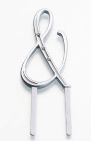 Silver Rhinestone Ampersand