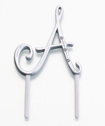 Silver Rhinestone Monogram Small Letter A