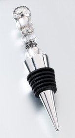 Beaded Wine Stopper Silver