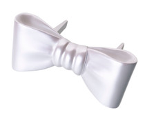 Resin Bow Cake Pick White