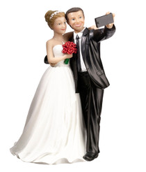 Selfie Couple Cake top Figurine