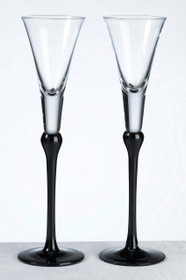 Set of Tall Flutes Black