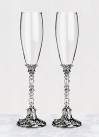 Beaded Glasses Silver