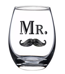Mr. Wine Glass With Mustache