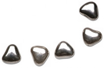 1kg Silver Small Chocolate Heart Dragees 1cm