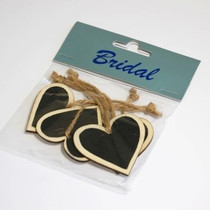 Wooden Heart With Blackboard x 5