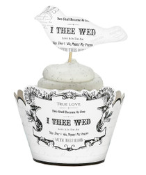 Set of 12 Cupcake Pick True Love Birds