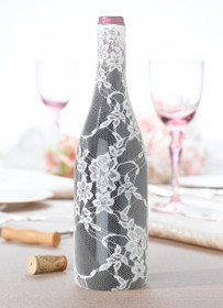 Lace Wine Bottle Cover Cream