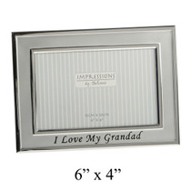 2 Tone Silver Plated Oblong Frame I Love My Granddad 6x4