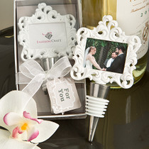 Baroque Style Place Card, Photo Holder With Bottle Stopper