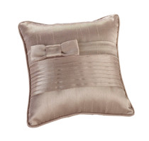 Taupe Pleated Silk Pillow