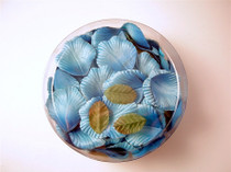 Satin Rose Petals Teal