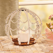 Round Beaded Candle Holder