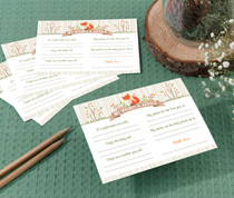 Woodland Baby Shower Wishes Cards