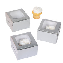 12 x Silver Single Cupcake Box