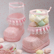Pink Baby Bootie Mesh Bags