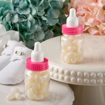Perfectly Plain Baby Girl Bottle Favour With White Jelly Bean Candy