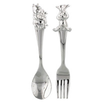 Disney Winnie The Pooh Silver Plated Fork And Spoon Set