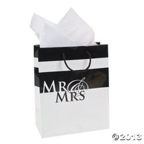 12 x Medium Mr. And Mrs. Wedding Gift Bags