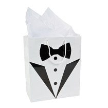 12 x Medium Wedding Tux Gift Bags