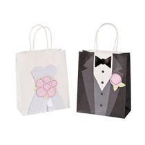 12 x Medium Bride And Groom Craft Bags