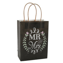 12 x Mr. And Mrs. Chalkboard Wedding Gift Bags