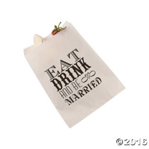 50 x Eat, Drink And Be Married Cake Bags