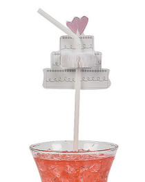 Tissue Wedding Cake Straws 24 Straws