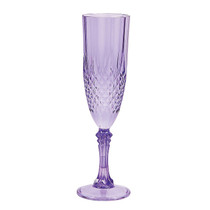 12 x Purple Patterned Champagne Flutes
