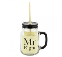 Mr. Right Mason Jar