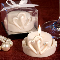 Interlocking Hearts Design Favour Saver Candles