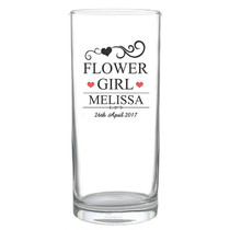 Personalised Mr & Mrs Flower Girl Hi Ball Glass