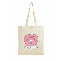 Personalised Purple Ronnie Female Wedding Cotton Bag