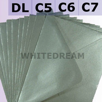 Silver Metallic Envelopes - C7, C6, C5, DL, 5'x7' Sizes