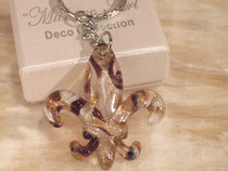 Murano Art Deco Collection Fleur Des Key Chain