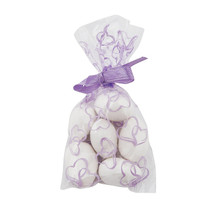 25 x Mini Lilac Hearts Cellophane Bags