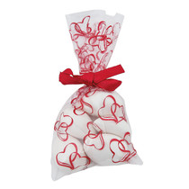 25 x Mini Red Hearts Cellophane Bags