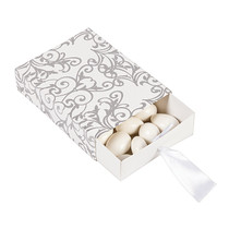 12 x Silver Wedding Pull Favour Boxes
